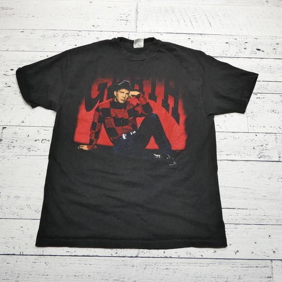 Vintage Garth Brooks Shirt Mens Extra Large Black 1993 Tour Country Music 90s - Picture 1 of 9